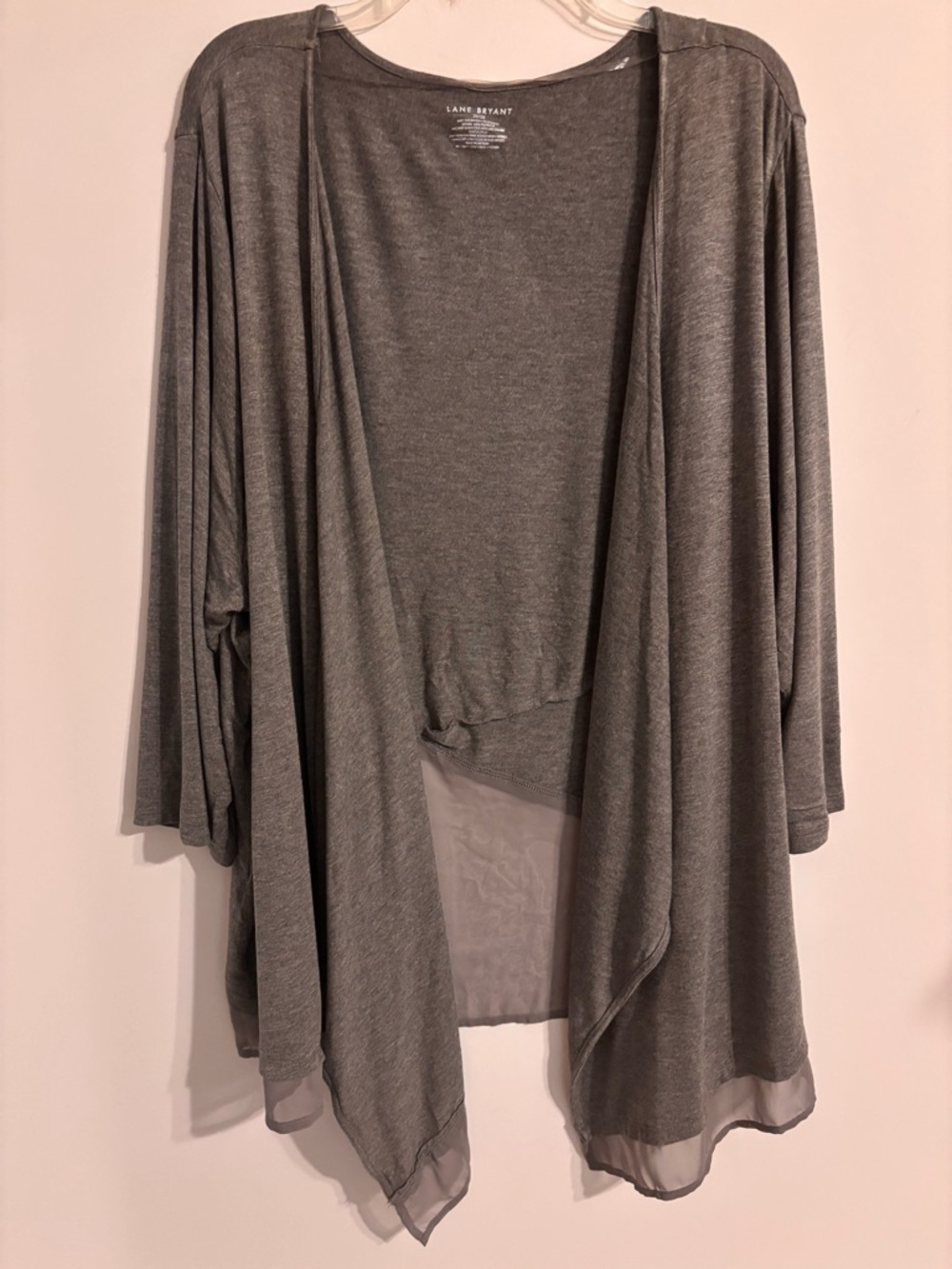 Lane Bryant Open Front lightweight Gray Cardigan 26/28